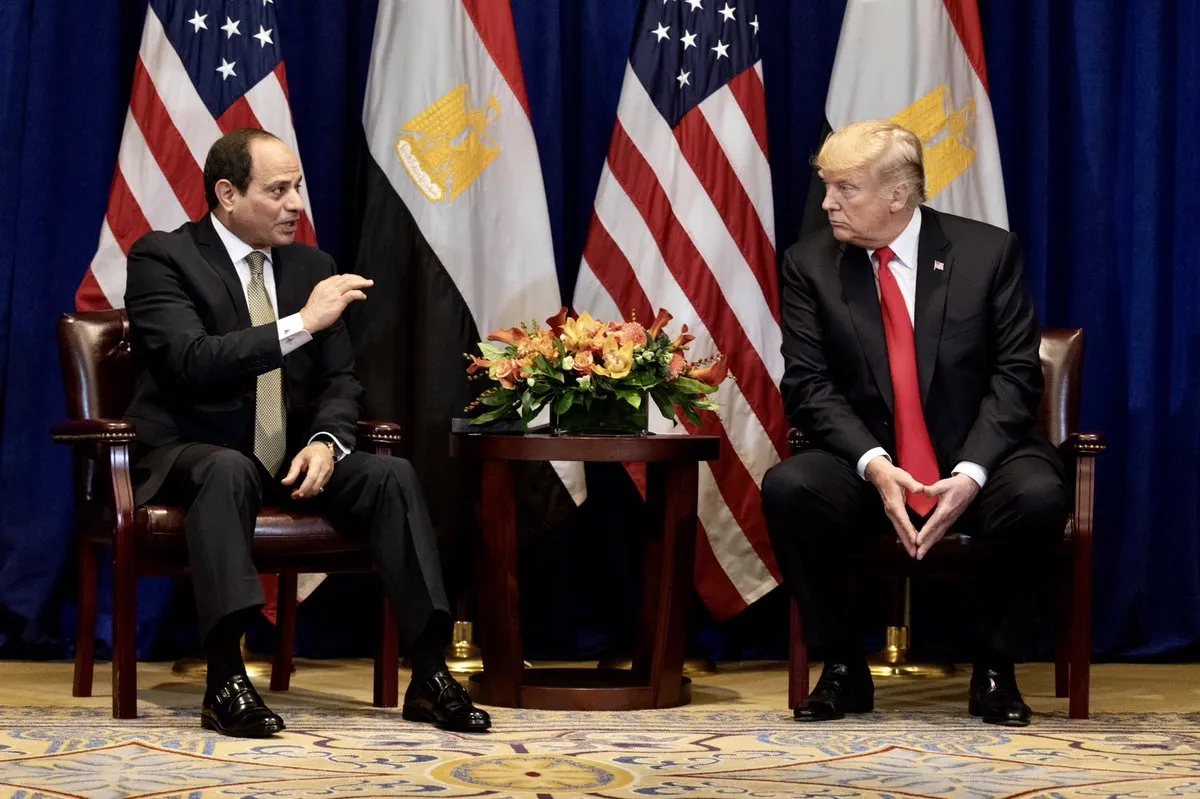 الادعاء المتداول لتبادل تهديدات بين السيسي وترامب 