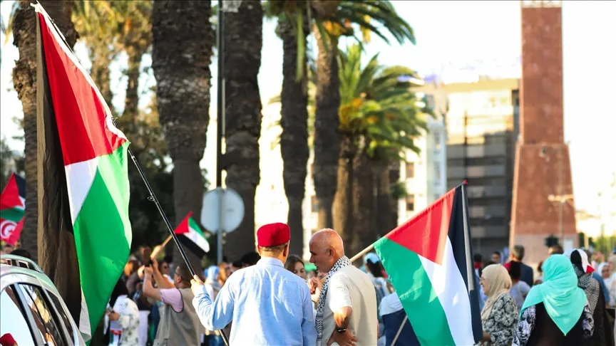 فيديو ترديد المغاربة للنشيد الوطني التونسي 