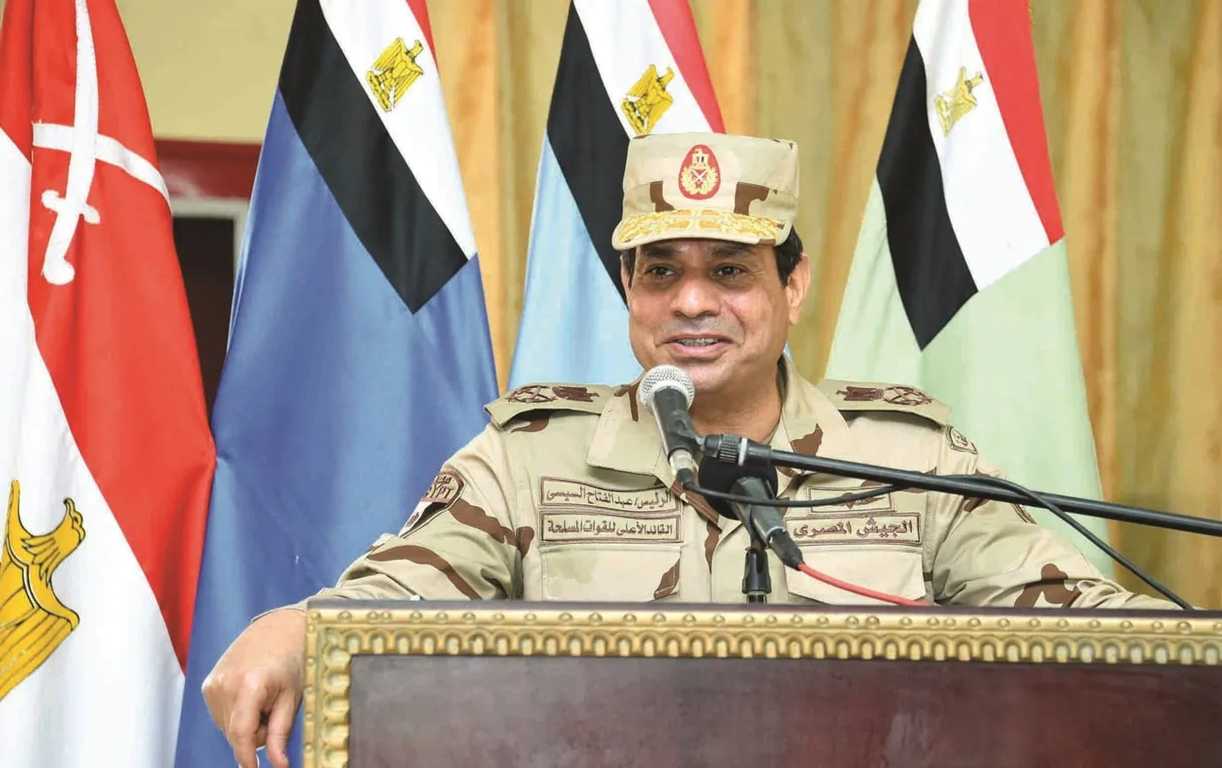 الرئيس المصري لم يرتد البدلة العسكرية اليوم بعد التطورات الأخيرة في غزة